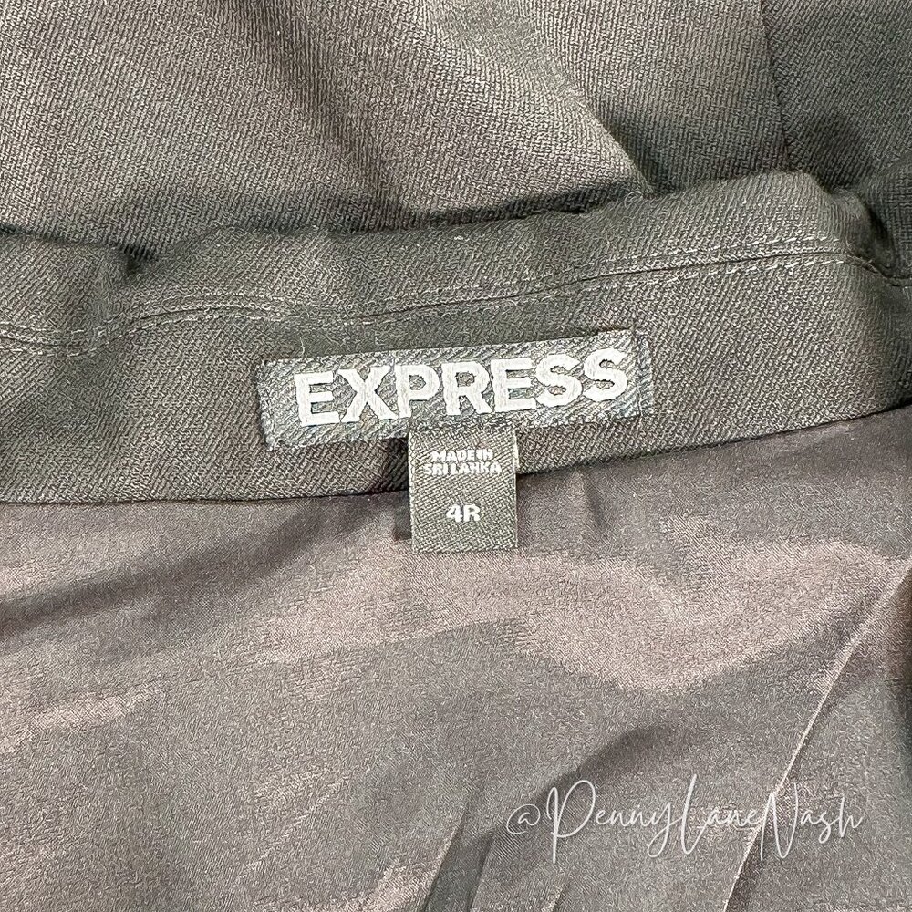 Express Tuxedo Style Double Breasted Blazer 4R Black - Picture 10 of 14